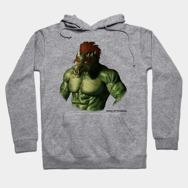 Volcano Troll Adventure Traveler Fantasy Monster Hoodie by Helms Art Creations